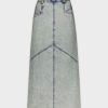 Best Stone Wash Denim Skirt-Blue Skirts