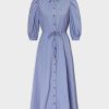 Hot Polo Puff Dress-Chambray Blue Dresses