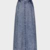 Hot Teen Snap Denim Skirt-Denim Teen Skirts