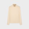 Best Ribbed Jersey Turtleneck-Cream Tops