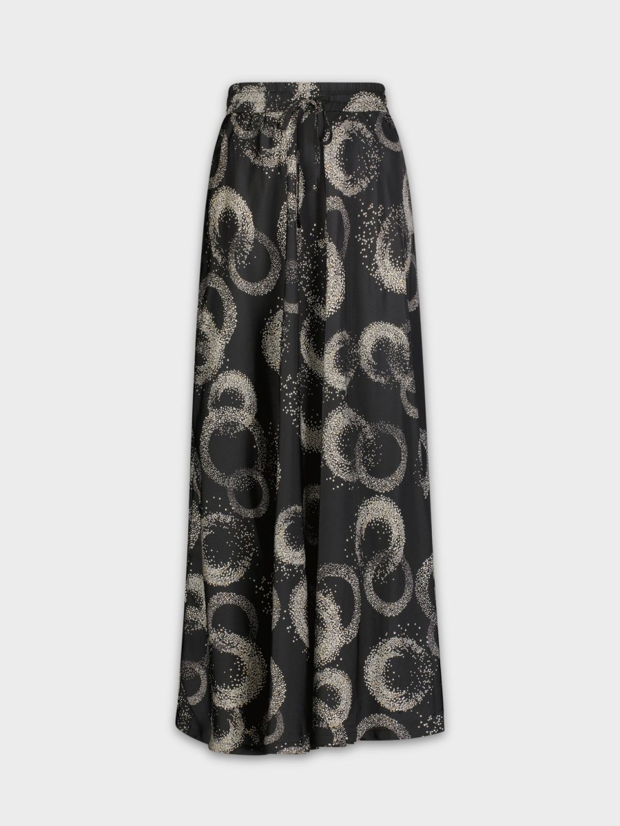 New Printed Drawstring Skirt-Black Bits Of Sparkle Skirts