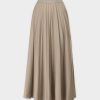 Wholesale Pleated Skirt 37"-Medium Tan Skirts