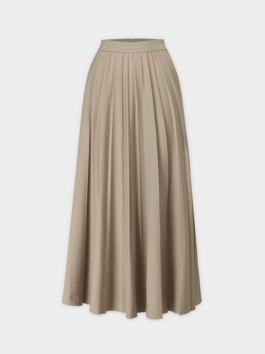 Wholesale Pleated Skirt 37"-Medium Tan Skirts