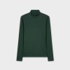 Wholesale Heathered Turtleneck-Green Tops