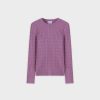 Hot Knit Cable Sweater-Lilac Tops