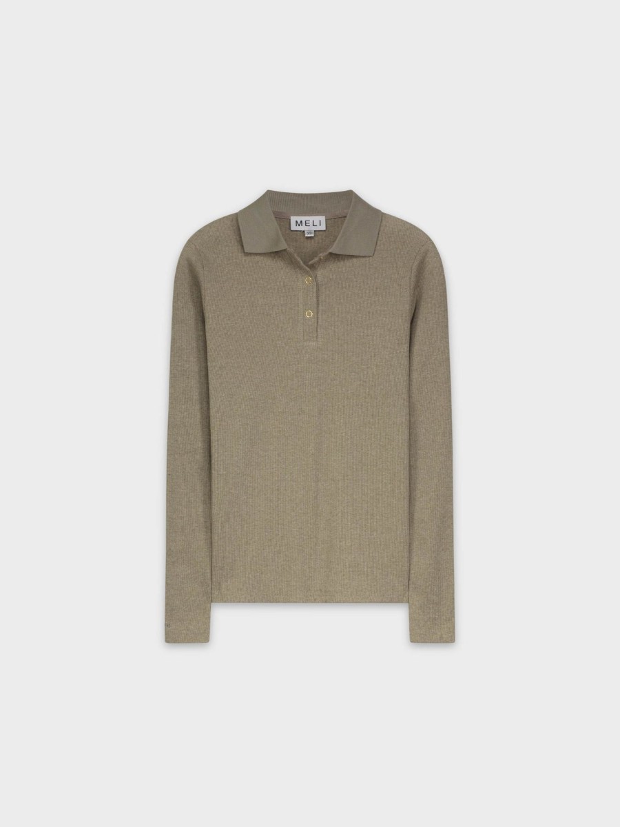 Best Ribbed Collar T-Shirt-Olive Tees