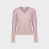 Best Ruffle Bottom Cardigan-Pink Tops