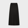 Hot Leather Trim Skirt 25"-Black Skirts