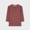 Hot 4 Button Henley Tee-Rose Tees