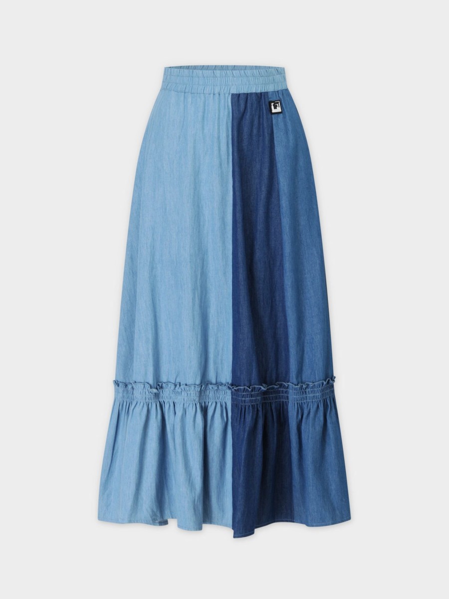 Best Tri Color Skirt-Denim Teen Skirts