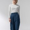 Online Back Pleat Denim Skirt-Textured Blue Skirts