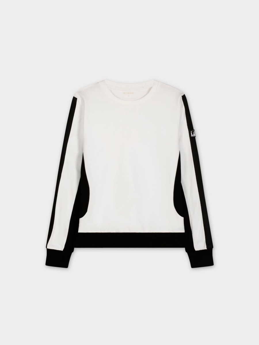 New Side Bomber Shirt-Black/White Teen Tops