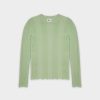 Wholesale Wide Ribbed Sweater-Sage Green Tops