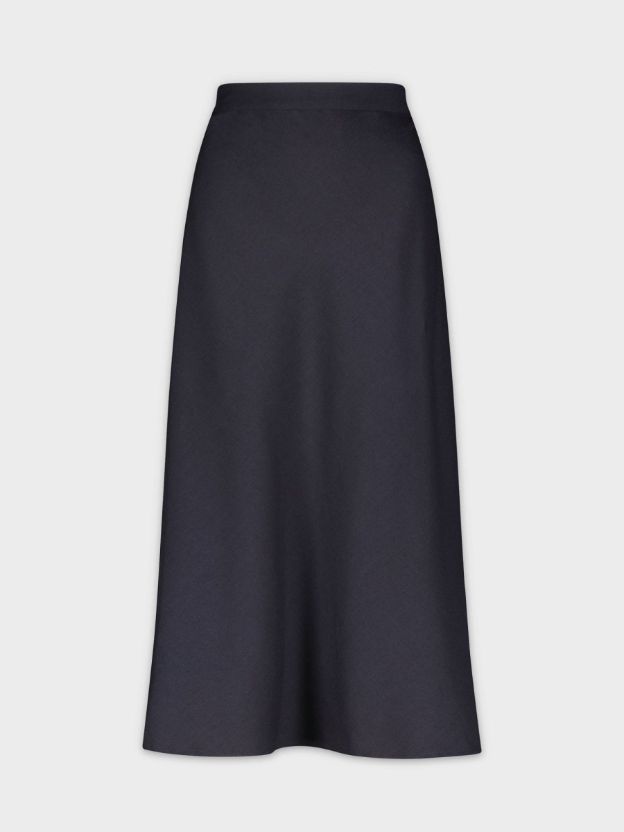 New Classic A-Line Skirt-Navy Skirts