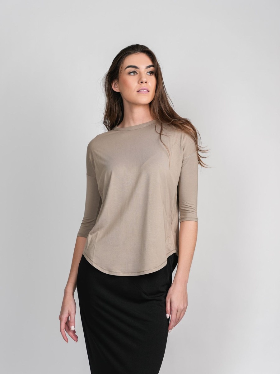 Best Swing Tee - Ls-Taupe Tees