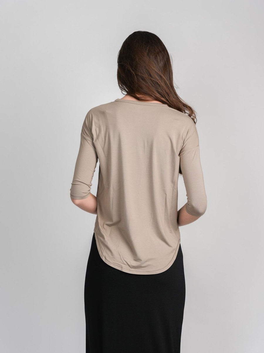 Best Swing Tee - Ls-Taupe Tees