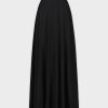 New Ribbed Paneled Skirt 33"-Black Skirts