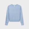 Clearance Octagon Design Sweater-Light Blue Tops