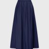 Hot Gathered Waist Skirt-Navy Skirts