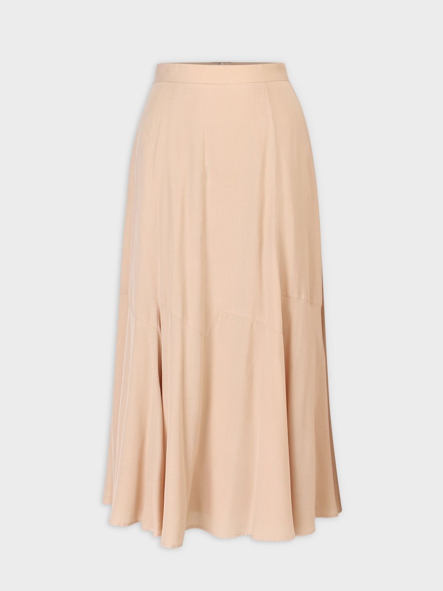 Wholesale Trumpet Flare Skirt-Tan Skirts