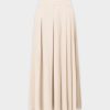 Hot Yolk Pleated Skirt 37"-Ivory Skirts