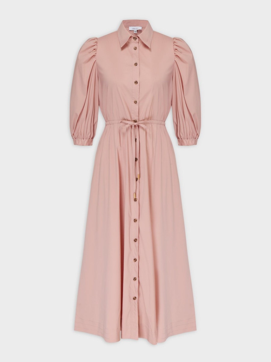 New Polo Puff Dress-Pink Dresses