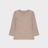 Online Basic High V Tee 3Q-Dusty Mauve Tees