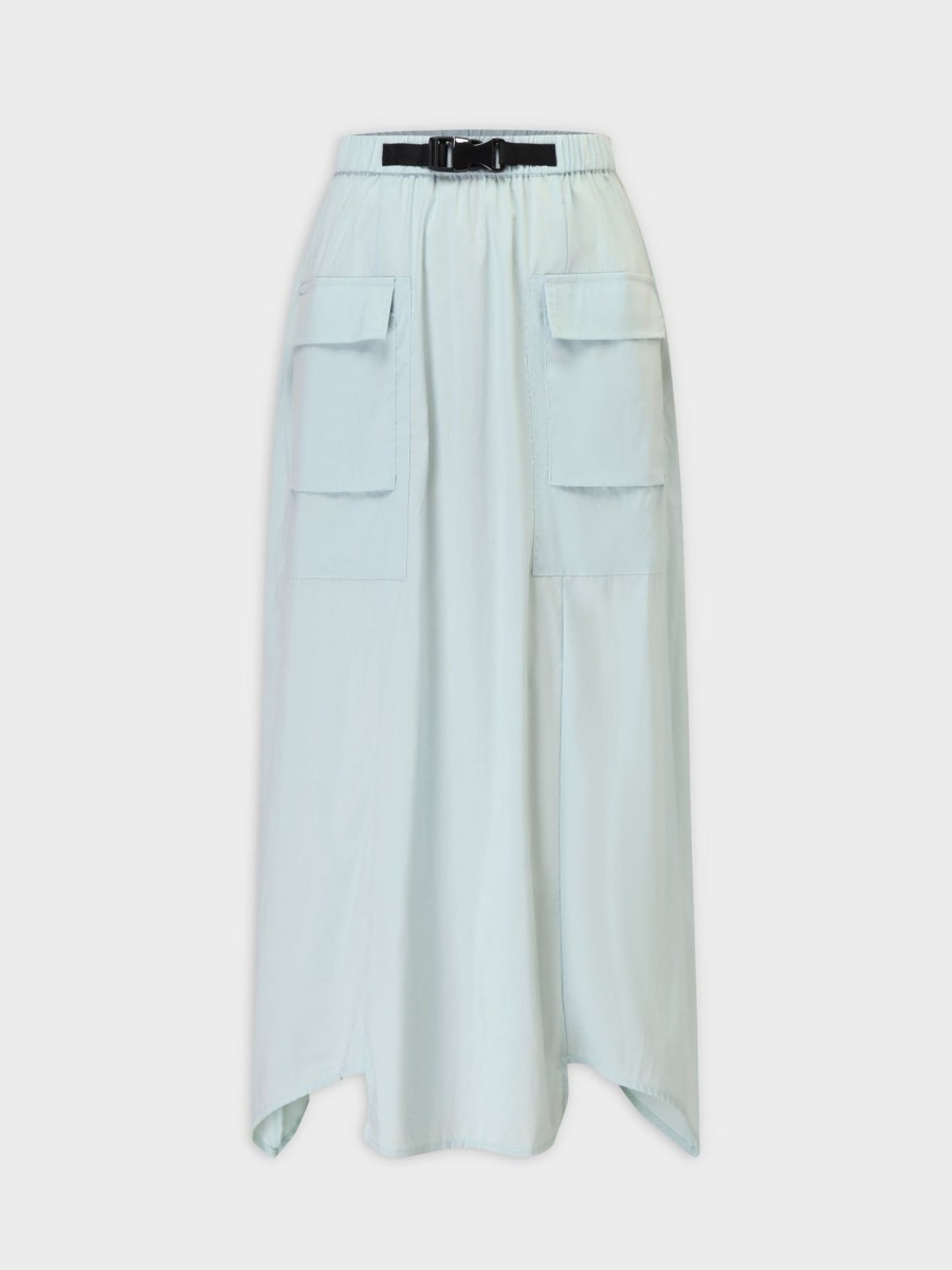 Online Buckle Cargo Skirt-Pistachio Skirts