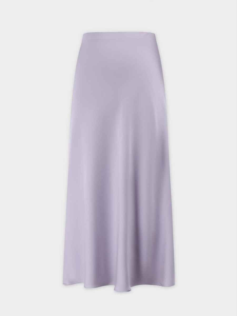 Online Satin Slip Skirt-Lilac Skirts