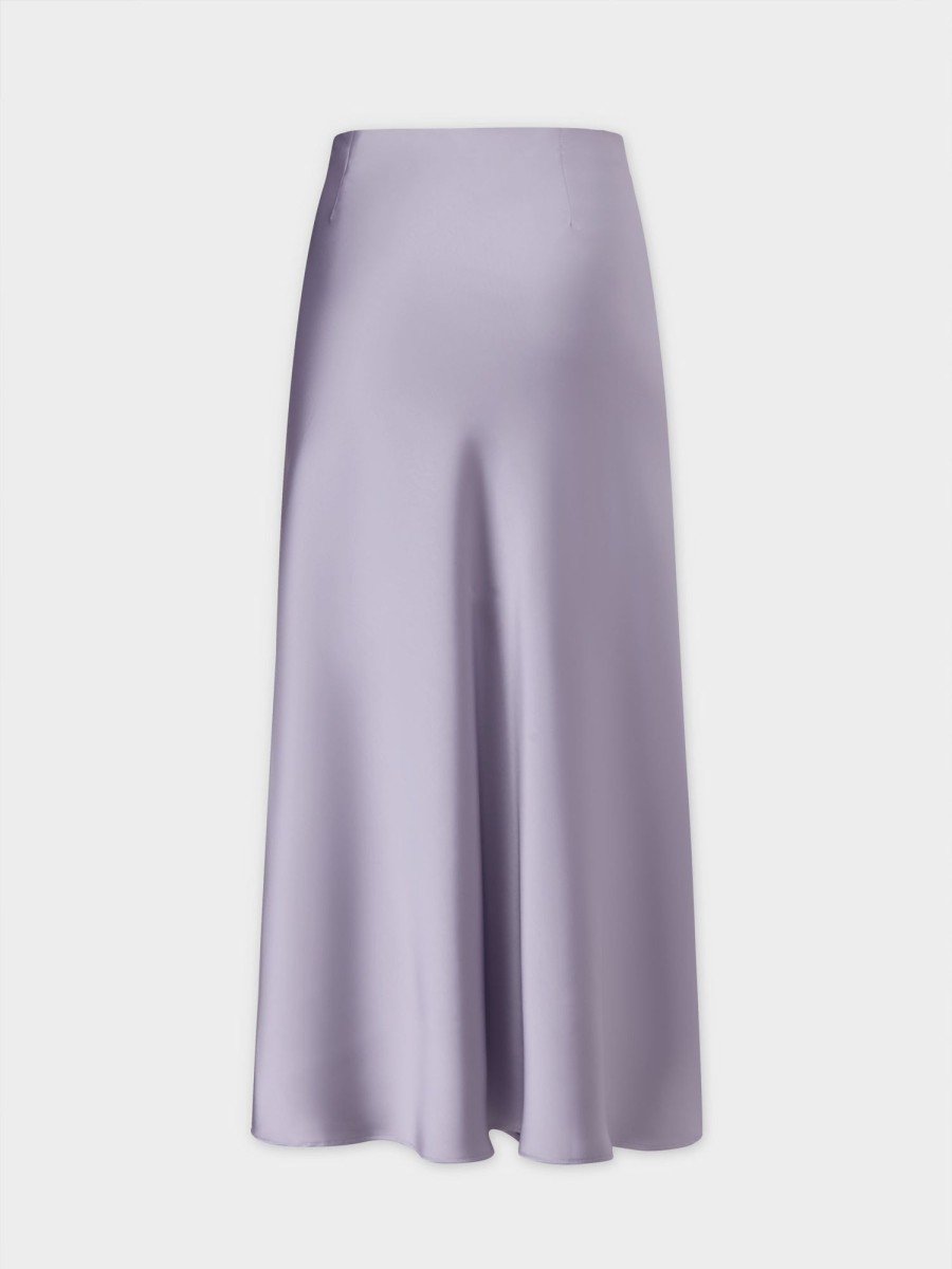 Online Satin Slip Skirt-Lilac Skirts