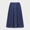 Online Pleated Skirt 26"-Denim Dark Blue Skirts