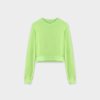 Clearance Cropped Tee-Lime Green Tees