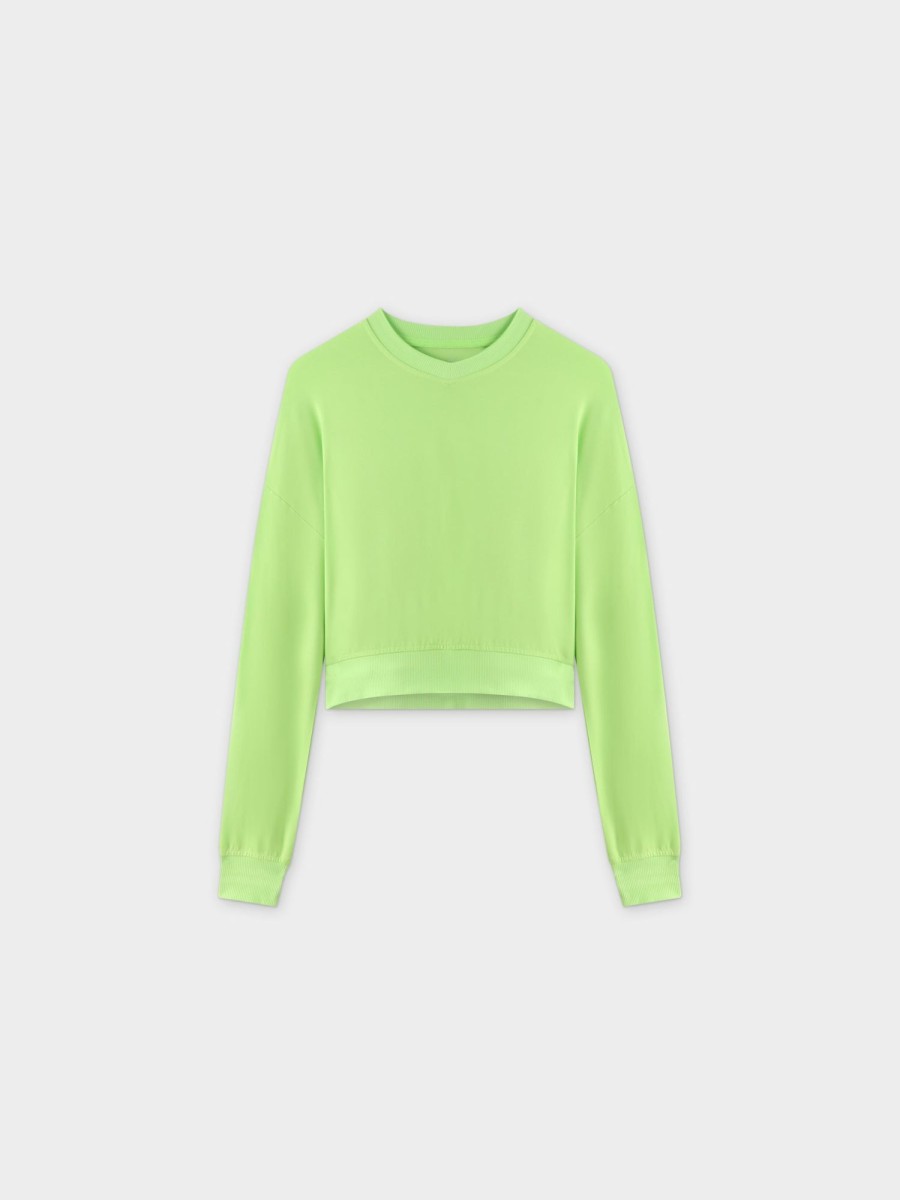 Clearance Cropped Tee-Lime Green Tees