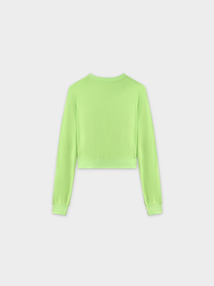 Clearance Cropped Tee-Lime Green Tees