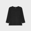 Clearance Basic High V Tee 3Q-Black Tees