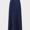 Hot Satin Slip Skirt-Navy Skirts