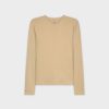 Best Ribbed High V Ls-Light Tan Tees