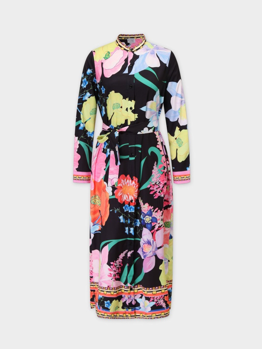 Online Long Shirtdress-Colored Floral Dresses